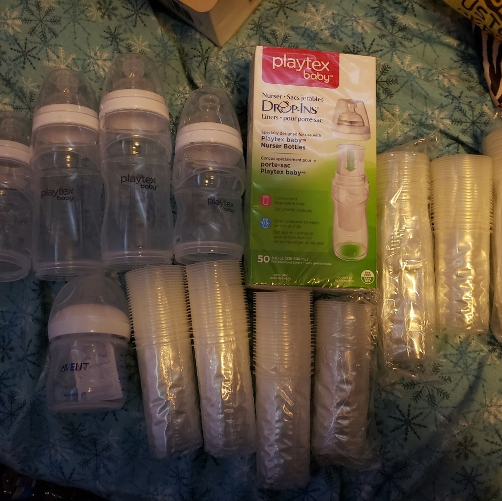 Playtex bottles and over 200 liners
